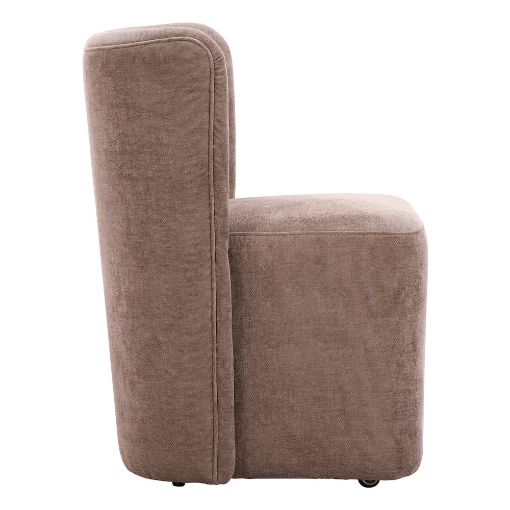 Bambun Dining Chair with Wheels Taupe. Picture 2