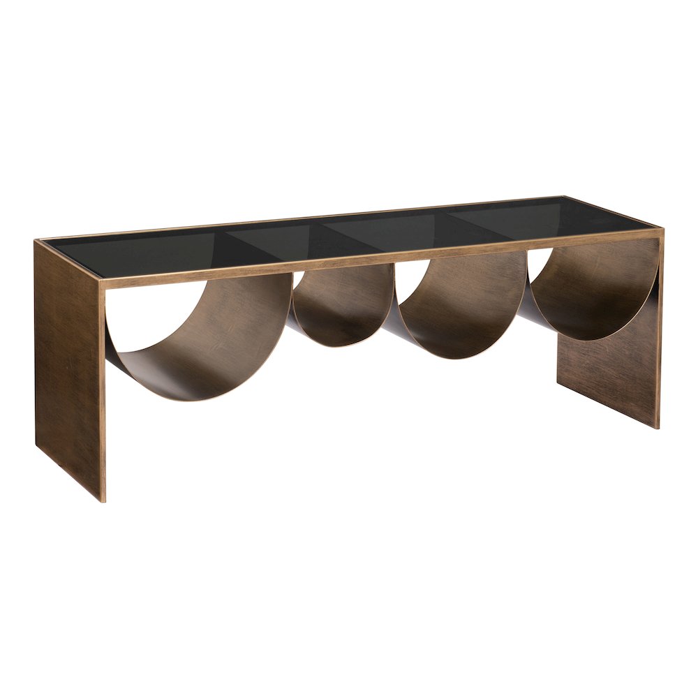 Reed Coffee Table Brass & Black. Picture 4