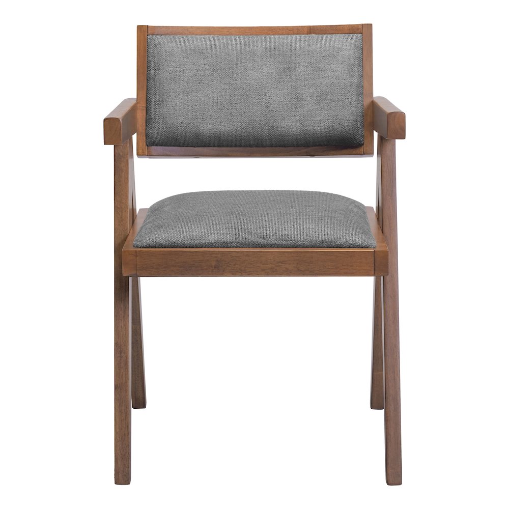 Delhi Dining Chair (Set of 2) Gray & Walnut. Picture 3