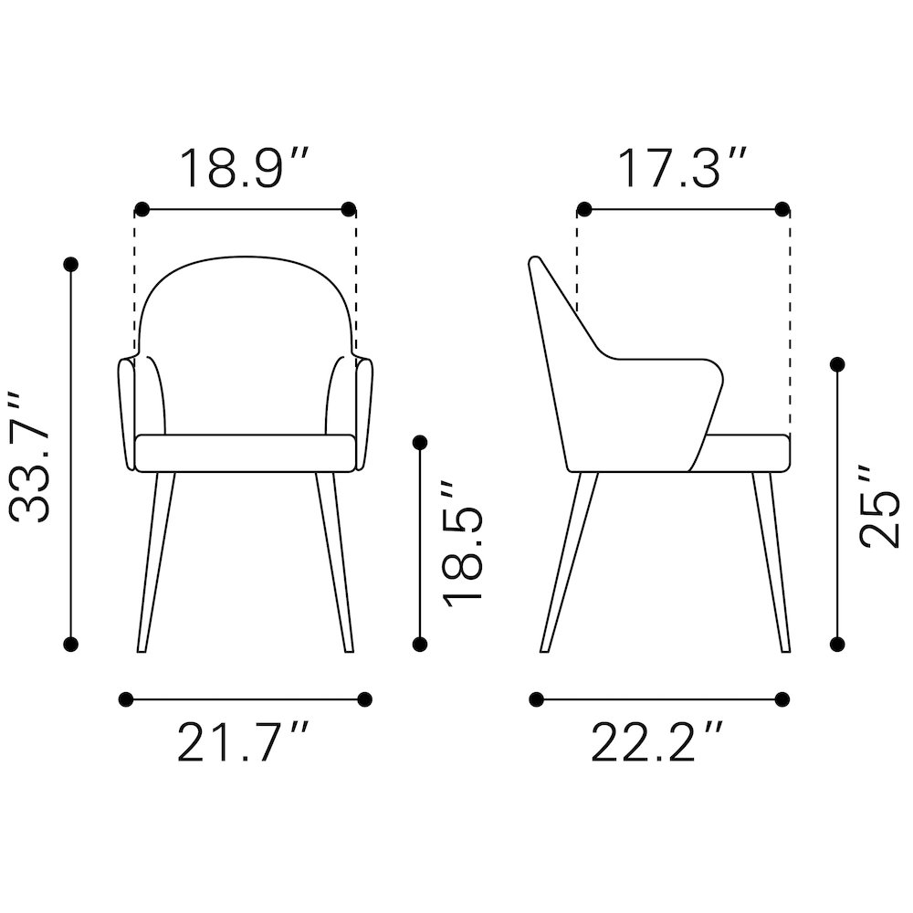 Silloth Dining Chair Brown. Picture 10