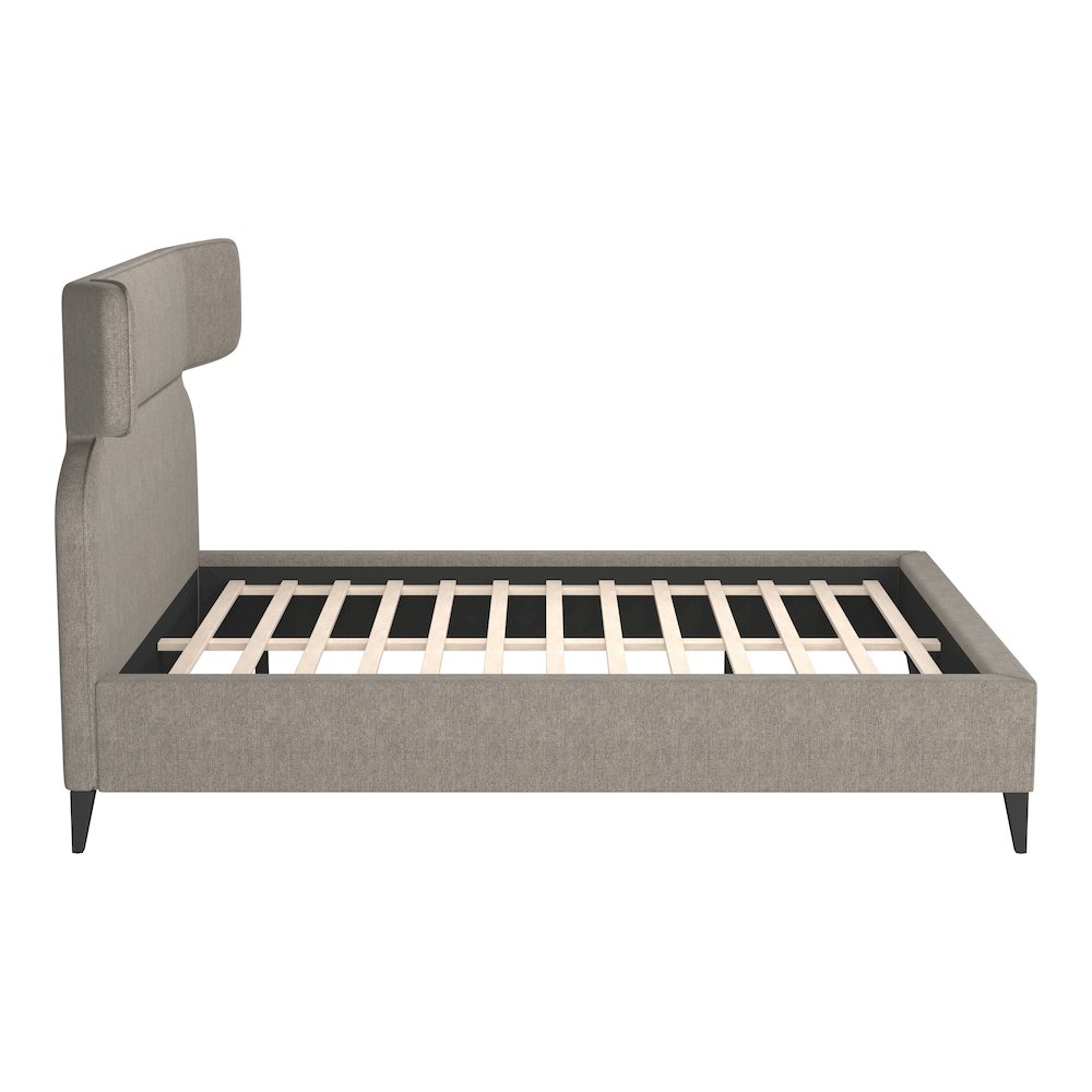 Dusa Queen Bed Olive Brown. Picture 4