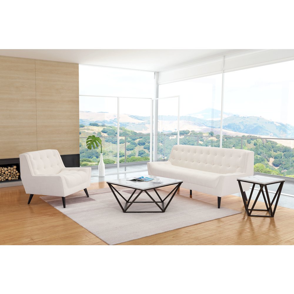 Tintern Coffee Table White & Antique Bronze. Picture 9