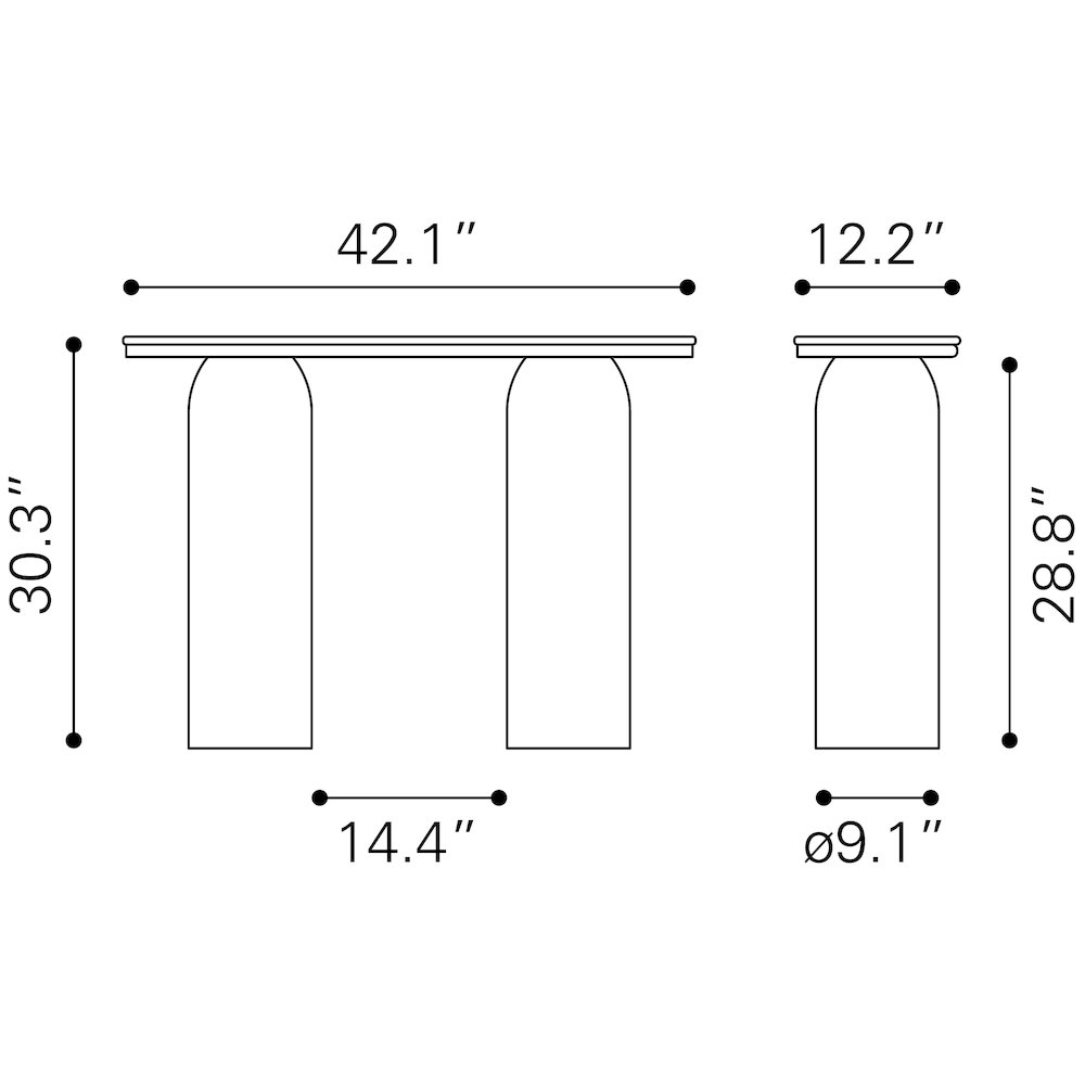 Luxor Console Table Multicolor. Picture 12
