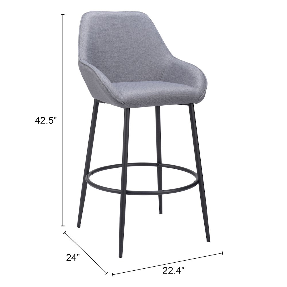 Vila Barstool (Set of 2) Gray. Picture 7