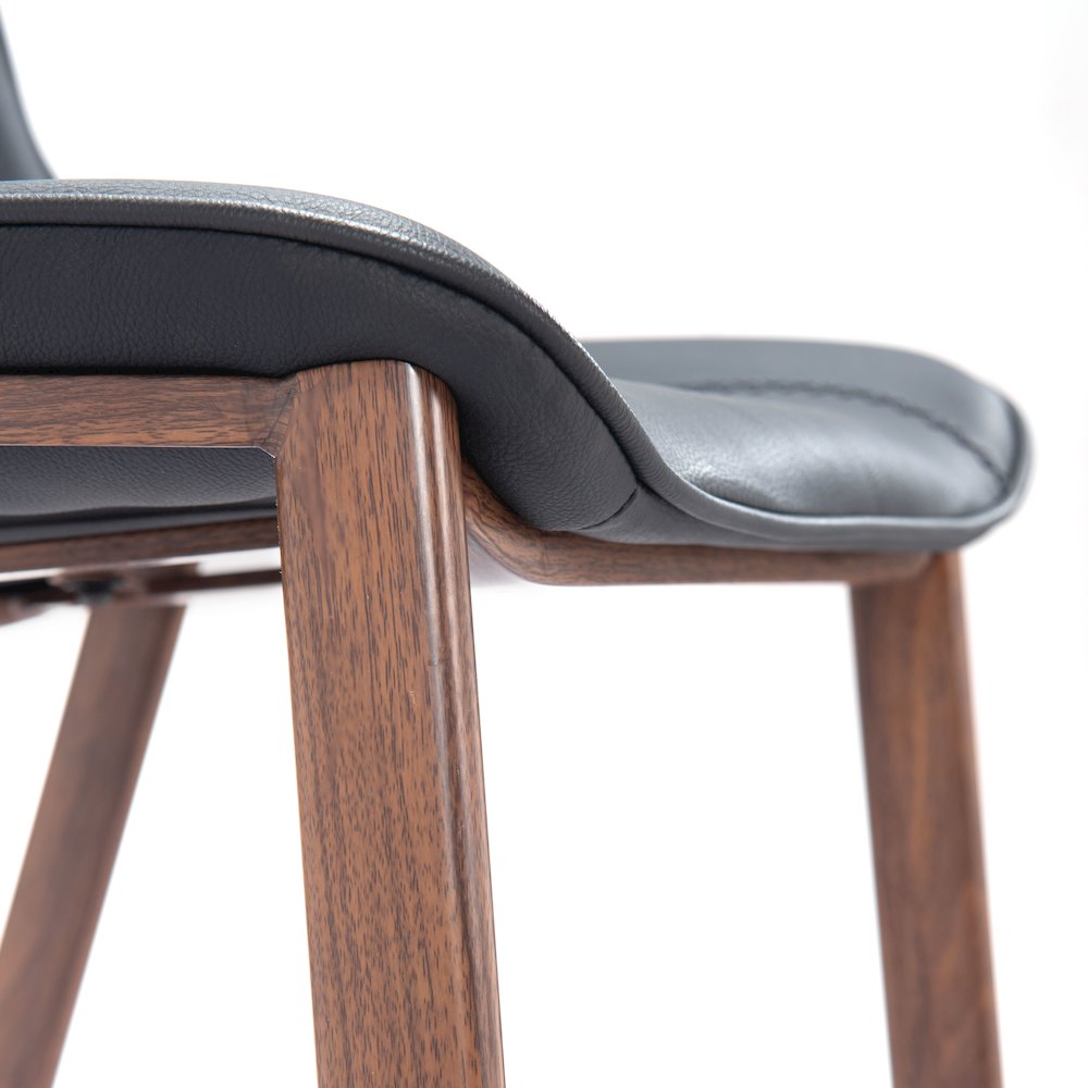 Magnus Barstool (Set of 2) Black & Walnut. Picture 10