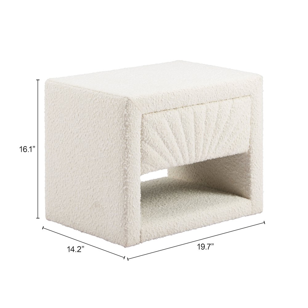 Baris Nightstand Ivory. Picture 7