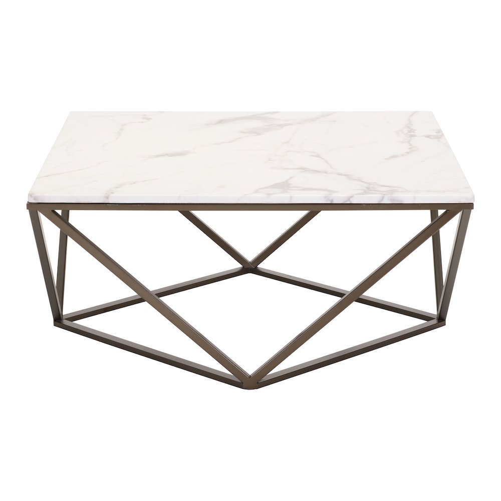Tintern Coffee Table White & Antique Bronze. Picture 2