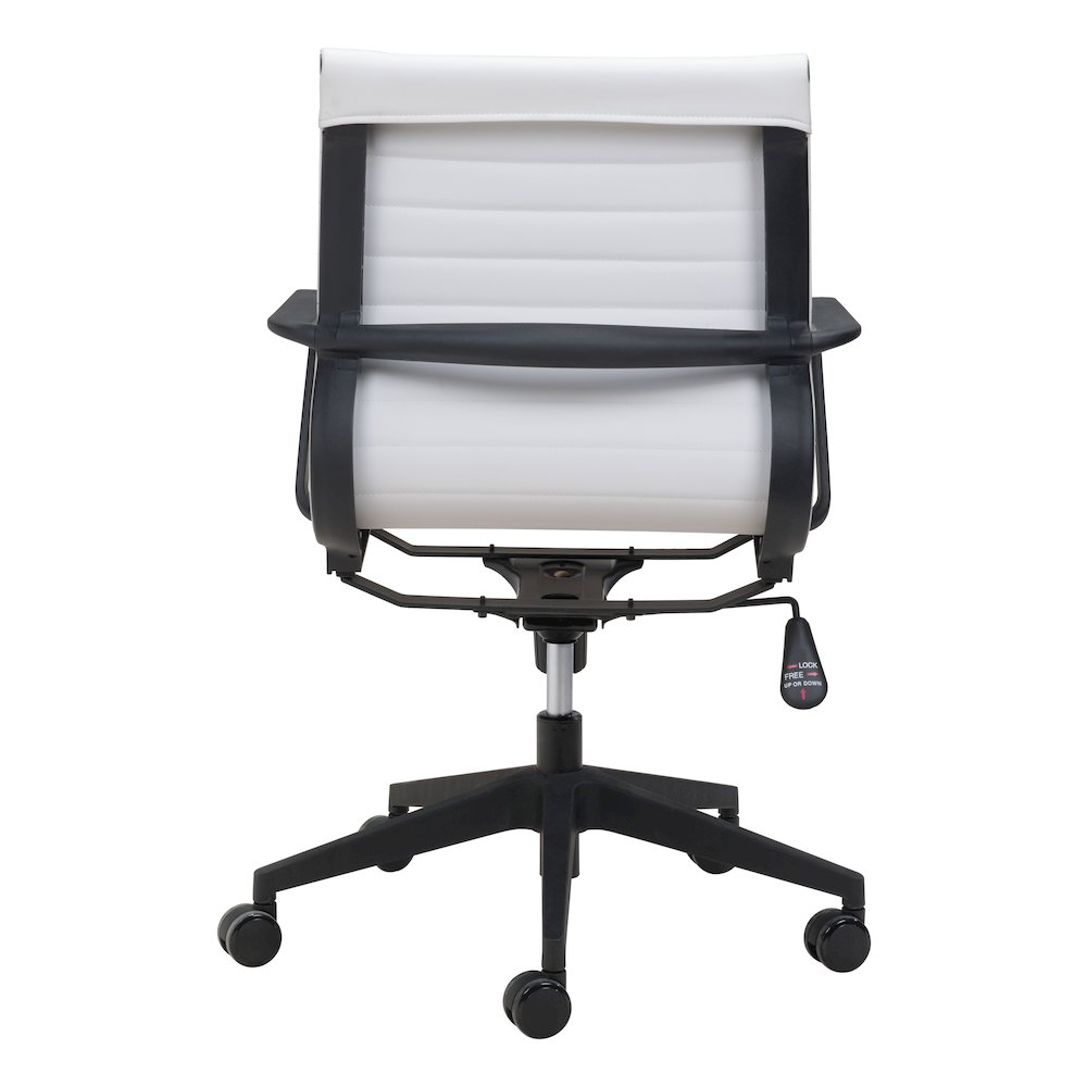 White Mid-Back Stacy Office Chair, Belen Kox. Picture 4