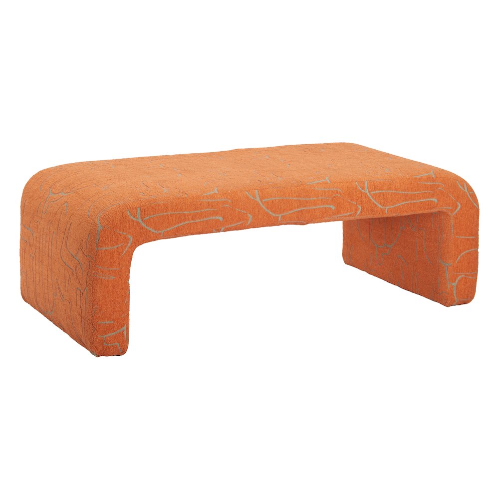 Nendo Bench Abstract Orange. Picture 1