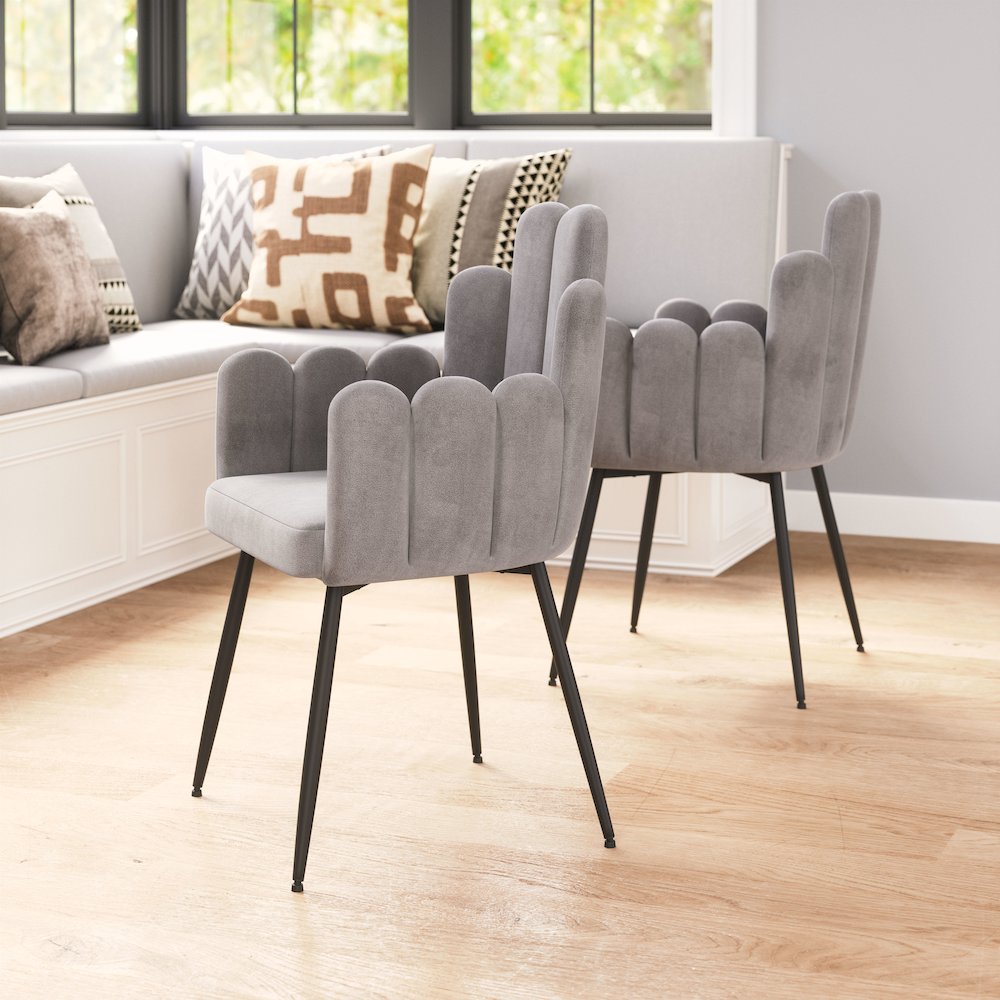 Noosa Dining Chair (Set of 2) Gray. Picture 8