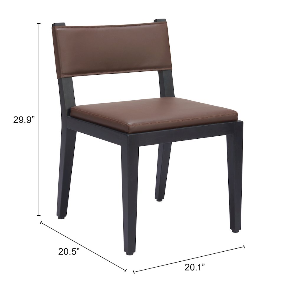 Roxas Dining Chair (Set of 2) Brown. Picture 7