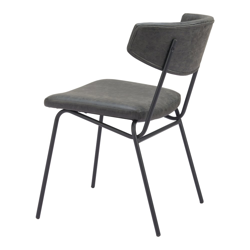 Charon Dining Chair (Set of 2) Vintage Black. Picture 5