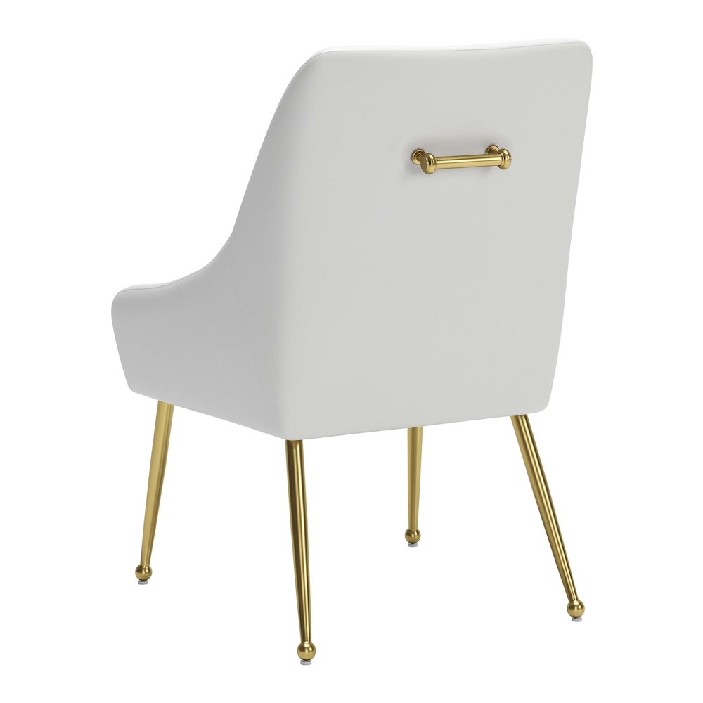 Maxine Dining Chair White & Gold. Picture 5