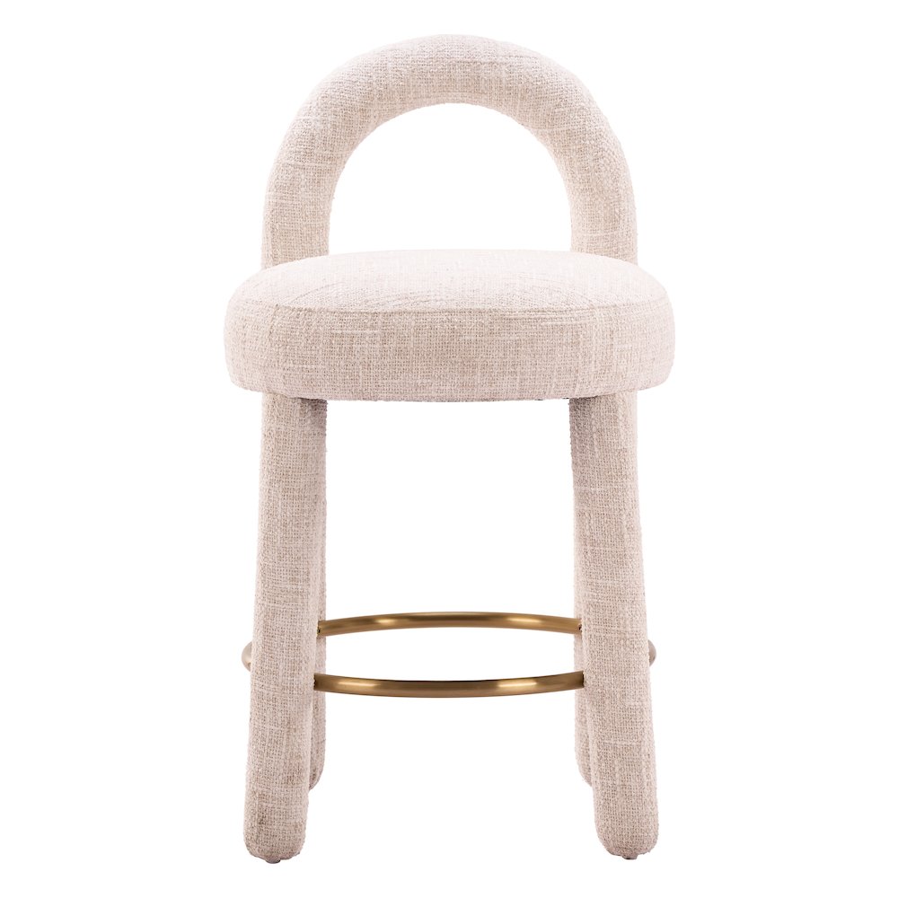 Curco Counter Stool (Set of 2) Beige. Picture 3