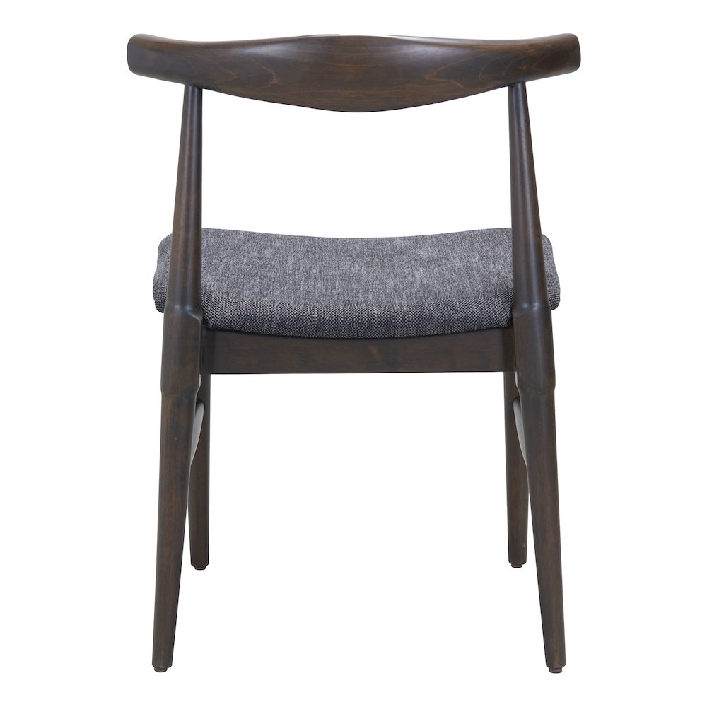 Tuzka Dining Chair (Set of 2) Gray & Espresso. Picture 4