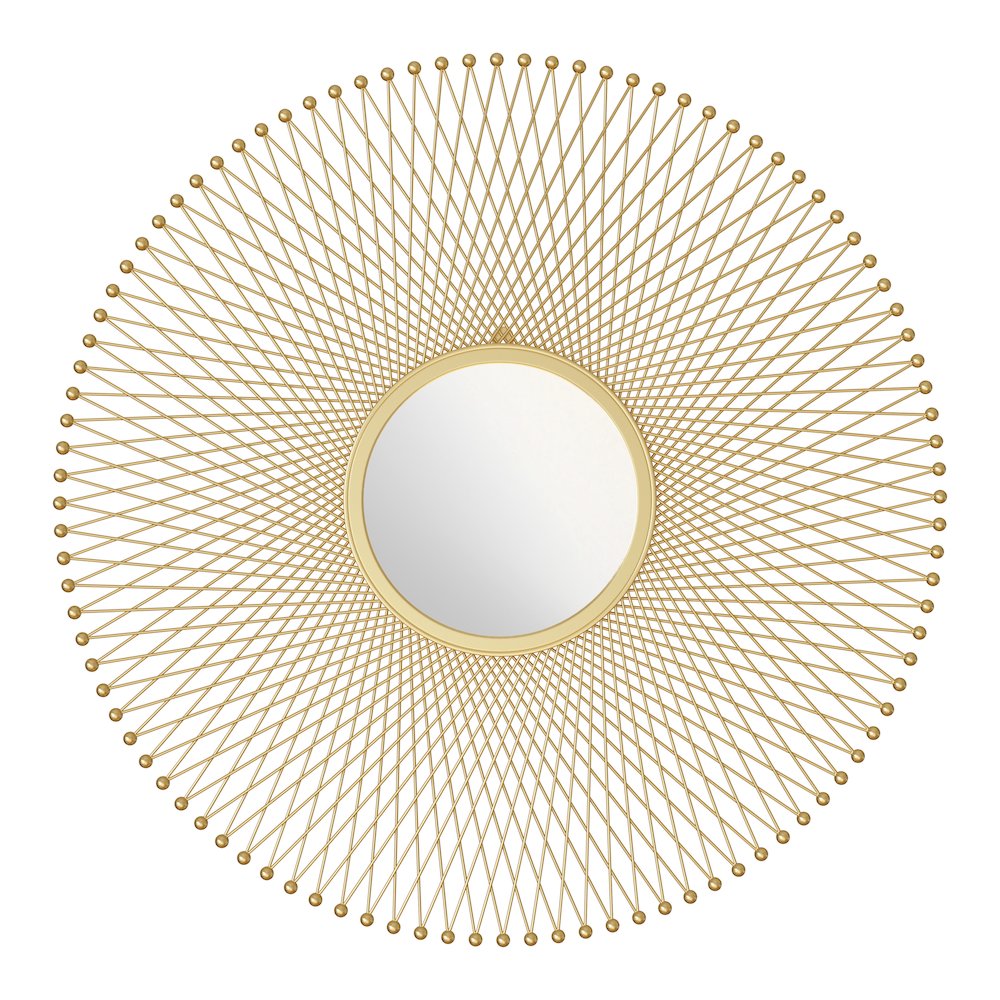 Glow Round Mirror Gold. Picture 2