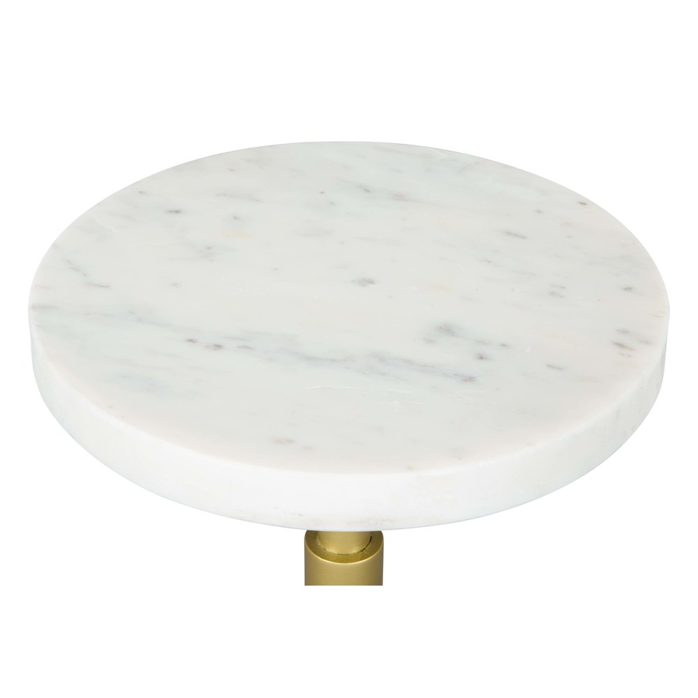 Maurice Side Table White & Gold. Picture 4