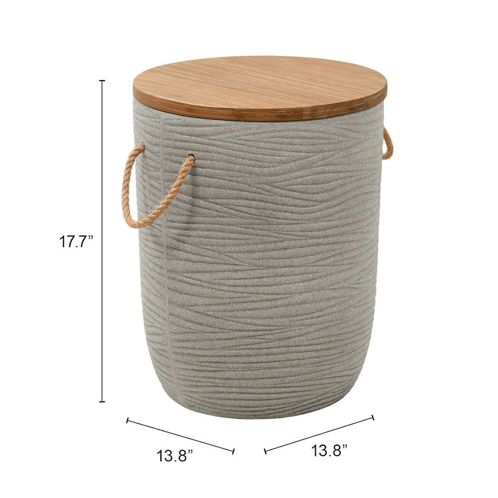 Biban Side Table Natural & Gray. Picture 7