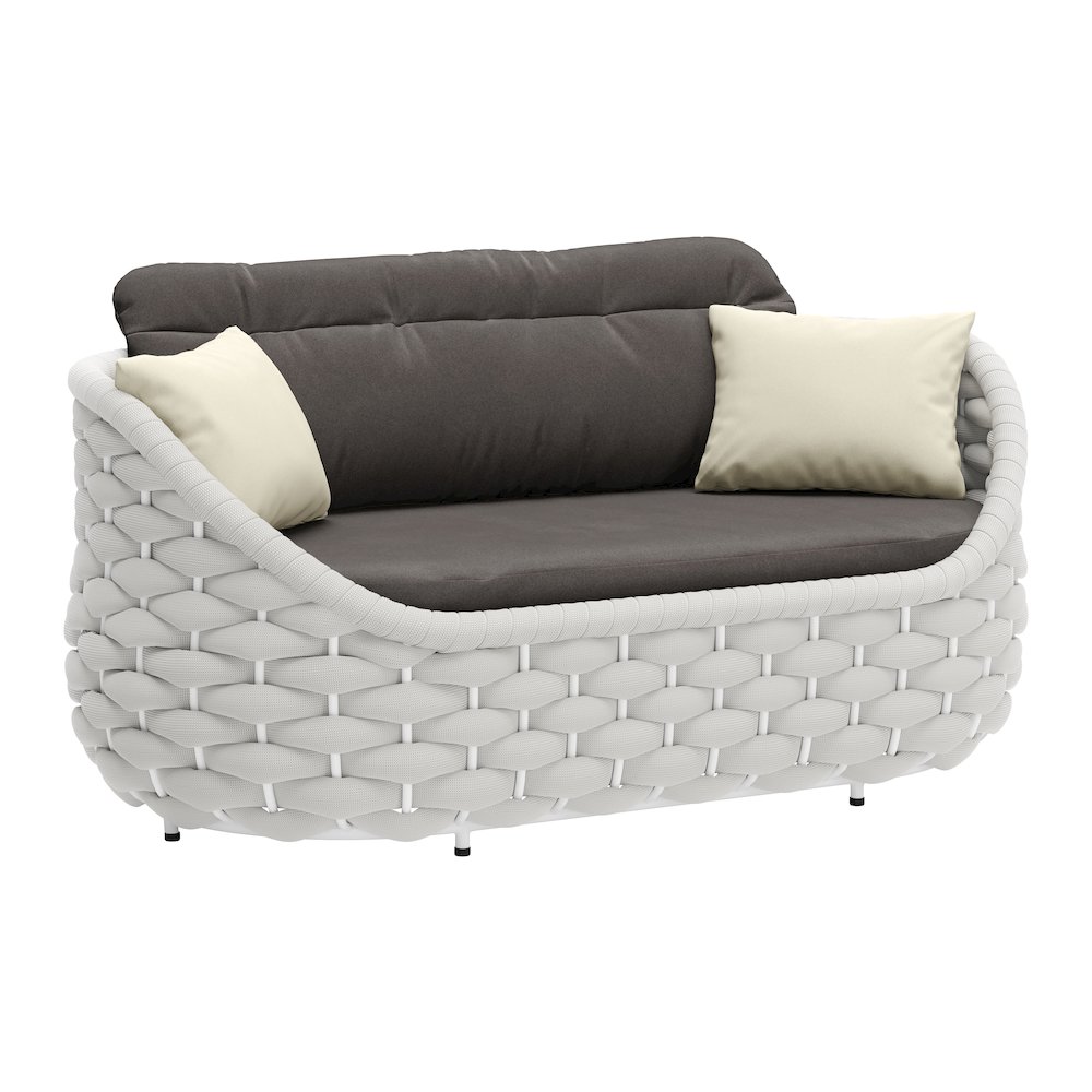 Coral Reef Loveseat Gray. Picture 9