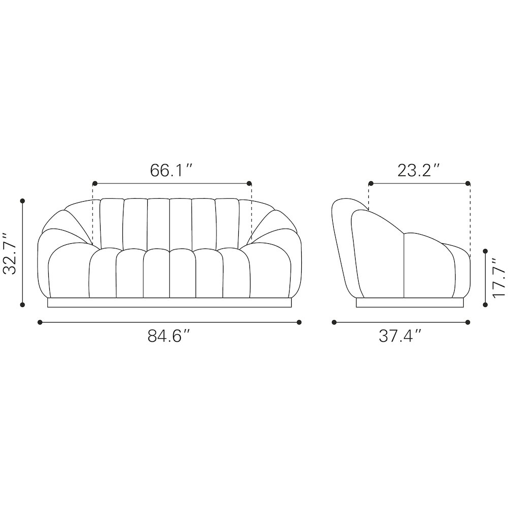 Bhutan Sofa Light Gray. Picture 13