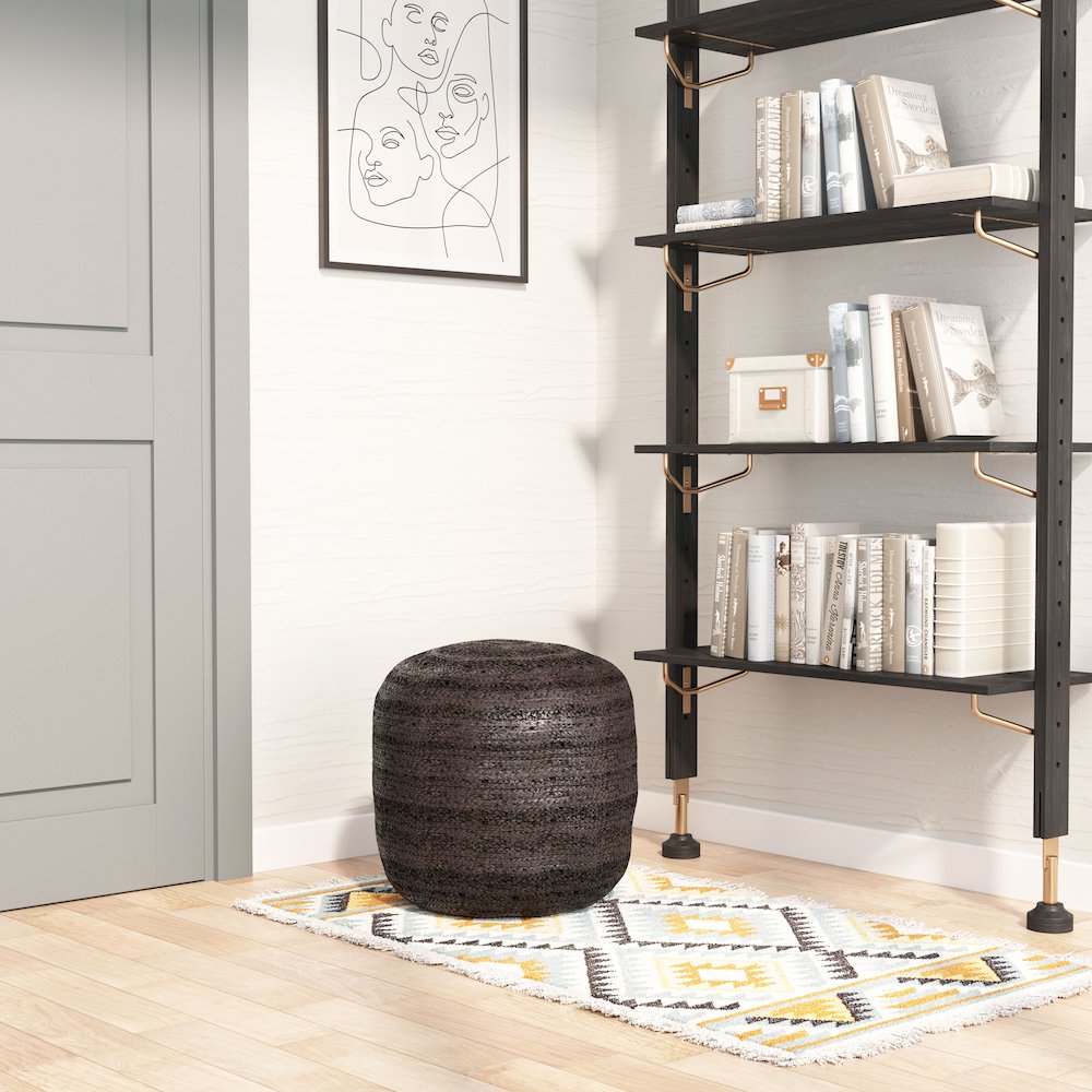 Lillian Ottoman Black. Picture 7