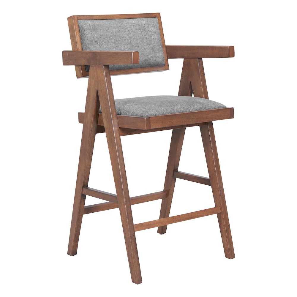 Delhi Counter Stool (Set of 2) Gray & Walnut. Picture 1