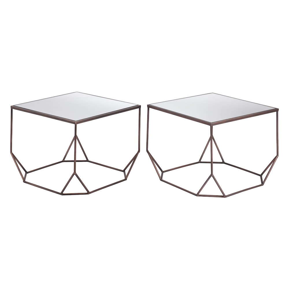 Arzon Coffee Table Set (2-Piece) Bronze. Picture 3