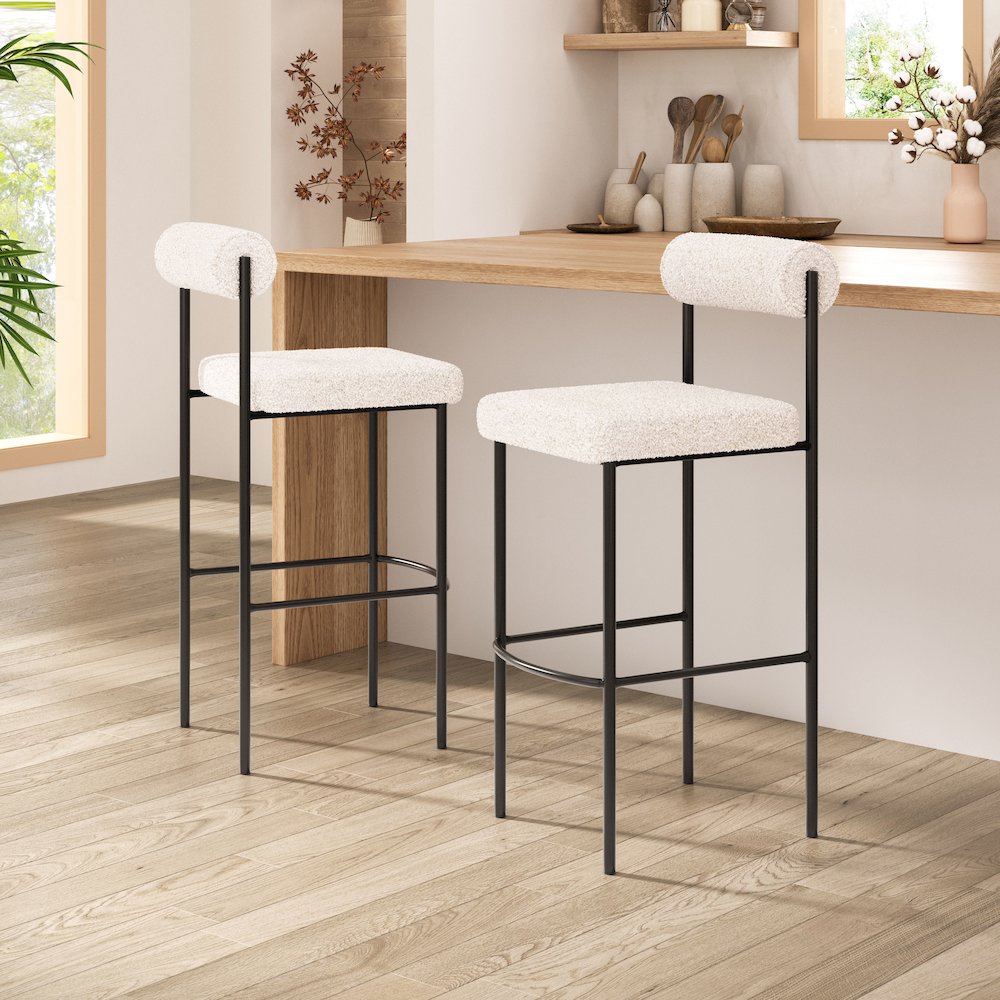 Livorno Barstool (Set of 2) Ivory. Picture 8