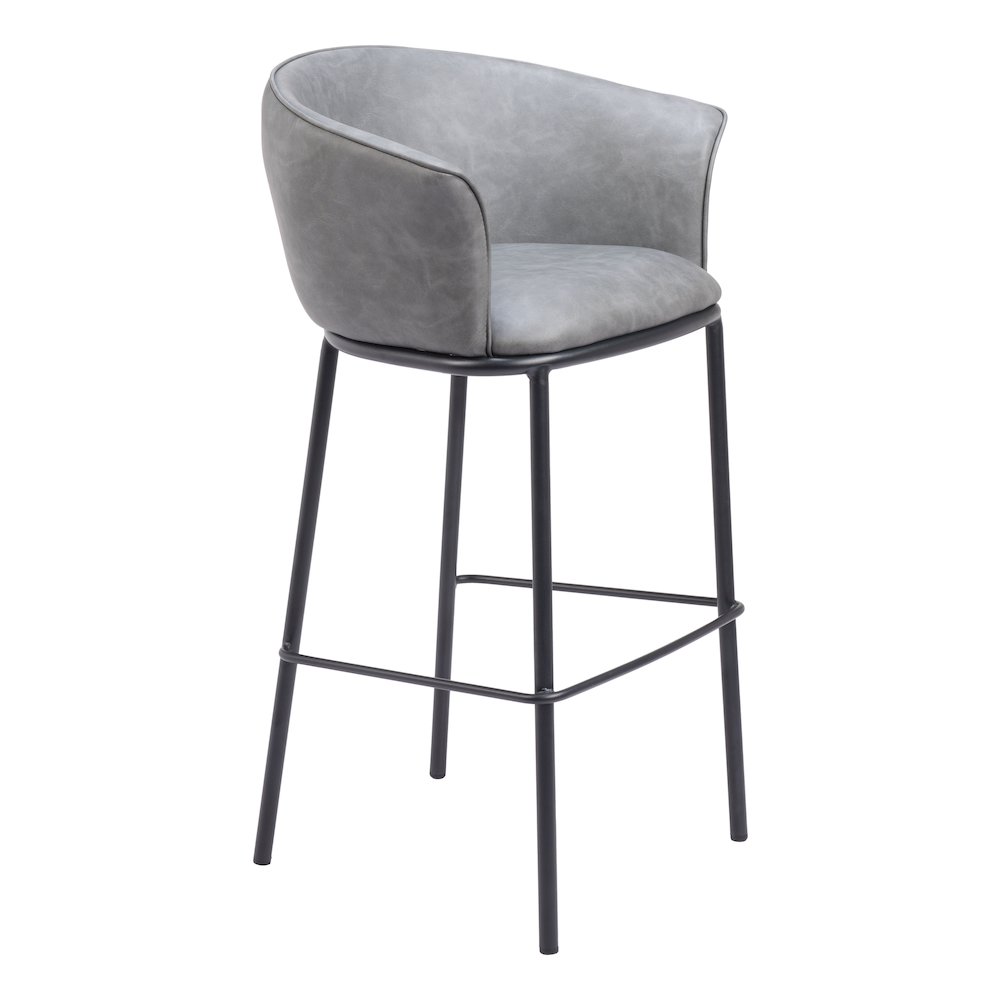 Garston Barstool Gray. Picture 10