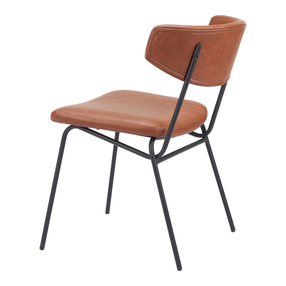 Charon Dining Chair (Set of 2) Vintage Brown. Picture 5