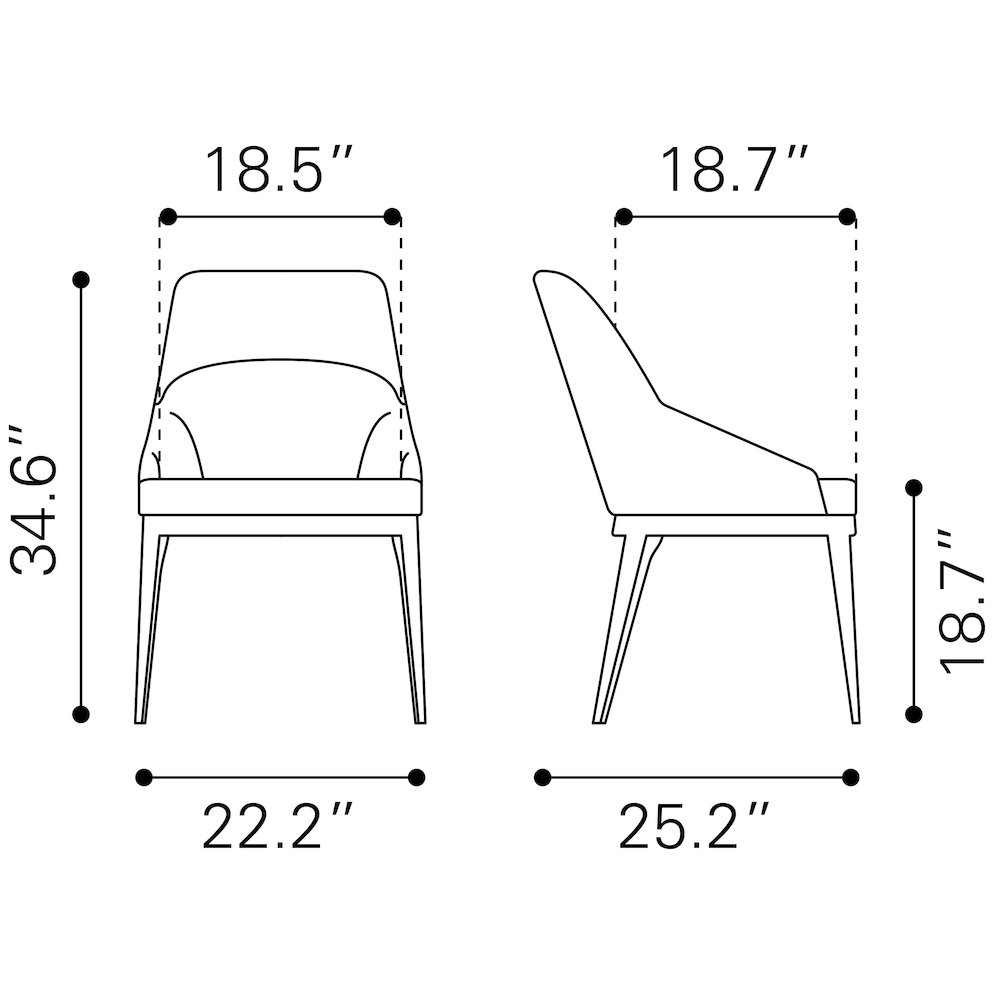 Ayr Dining Chair (Set of 2) Tan. Picture 10