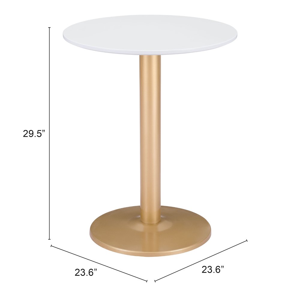 Alto Bistro Table, White & Gold, Belen Kox. Picture 7