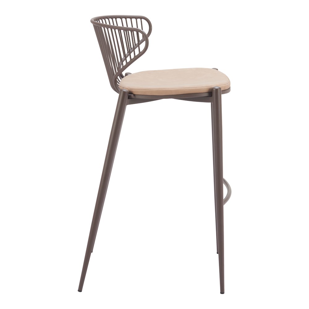 Silues Barstool (Set of 2) Taupe & Brown. Picture 4