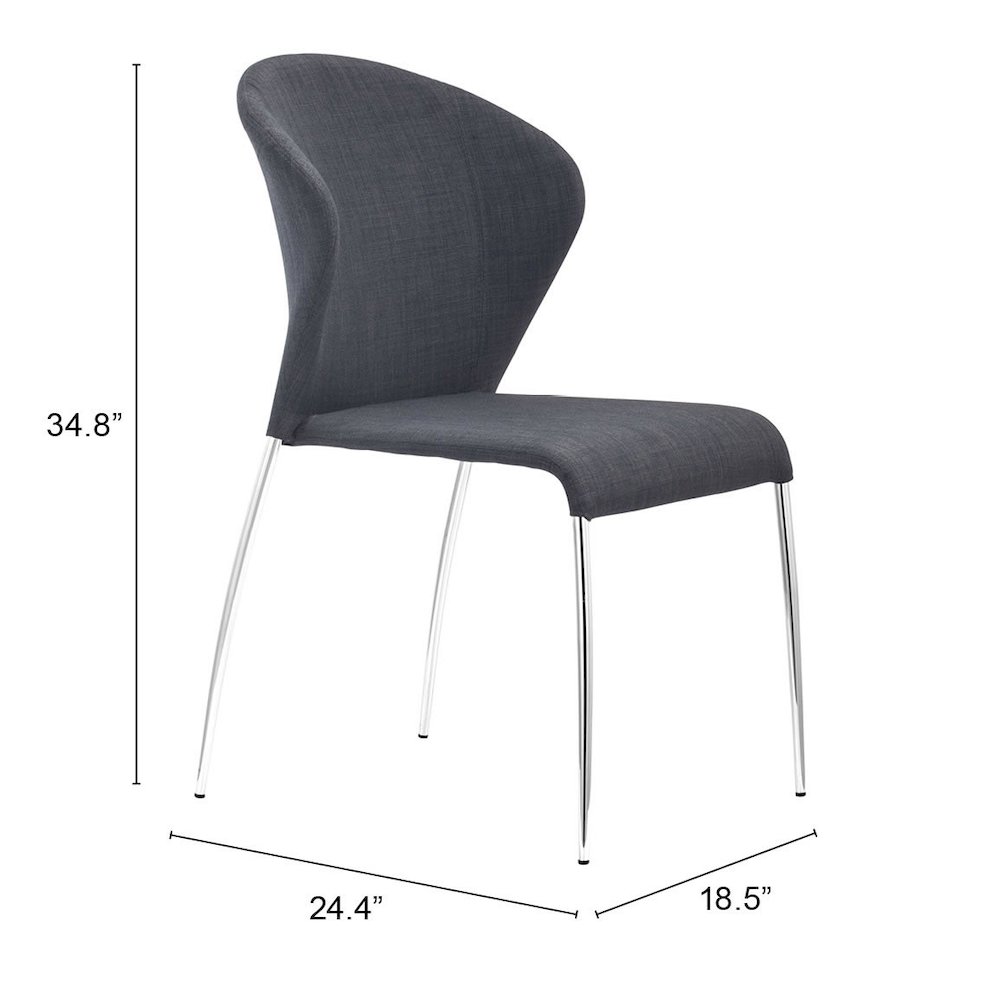 Oulu Dining Chair (Set of 4) Graphite. Picture 9