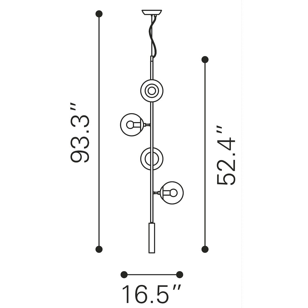 Zatara Ceiling Lamp Brass. Picture 13