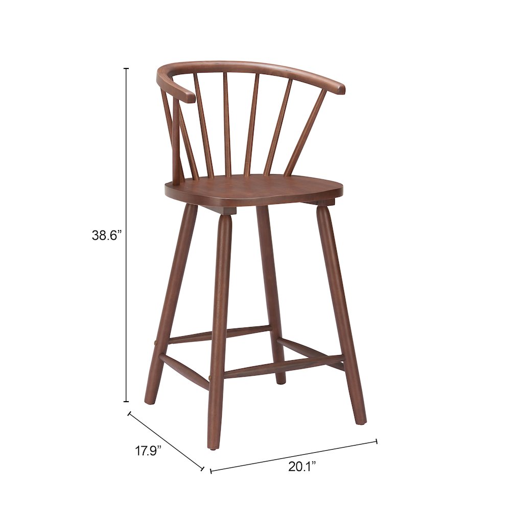 Stenger Counter Stool (Set of 2) Walnut. Picture 7