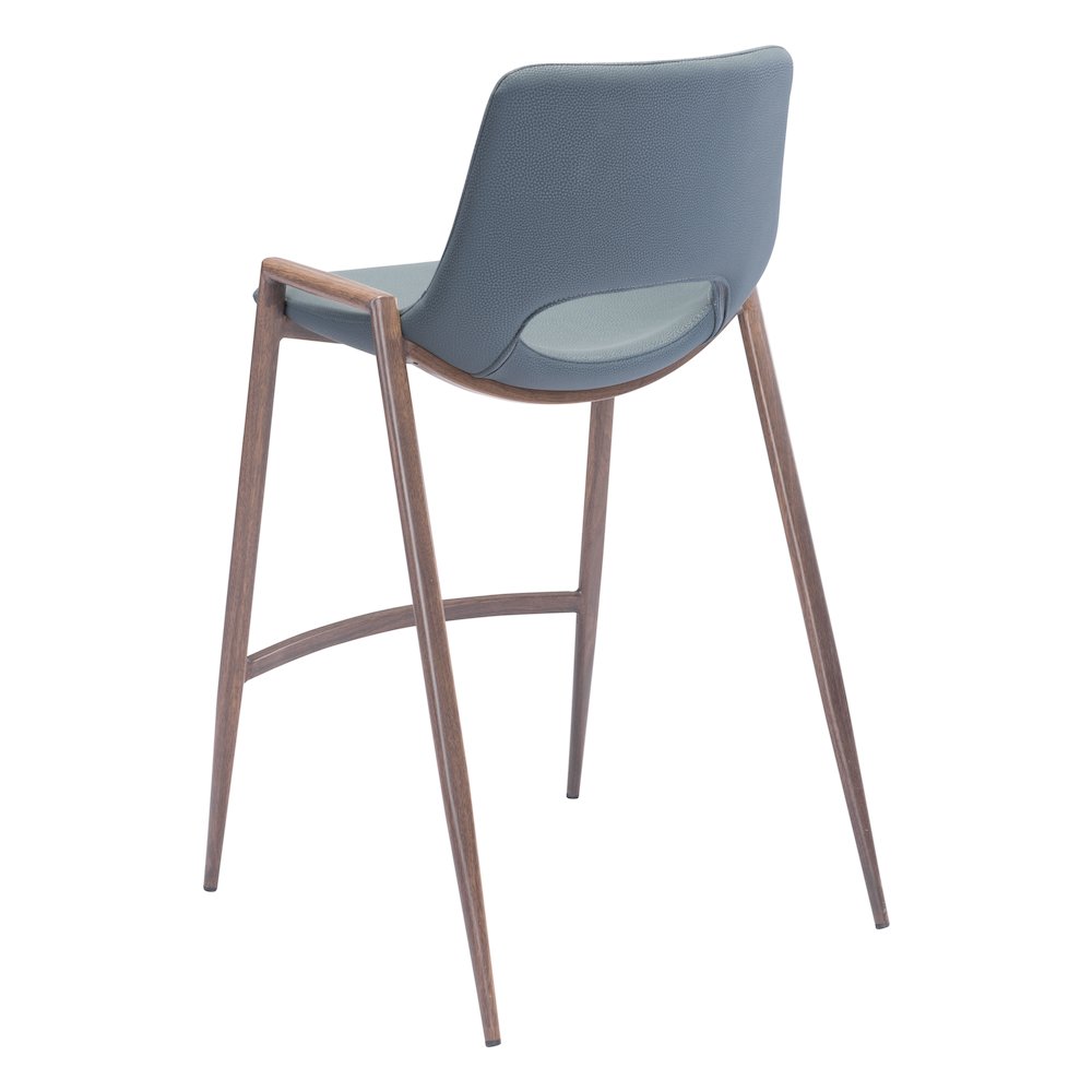Desi Counter Stool (Set of 2) Azure Gray & Walnut. Picture 5