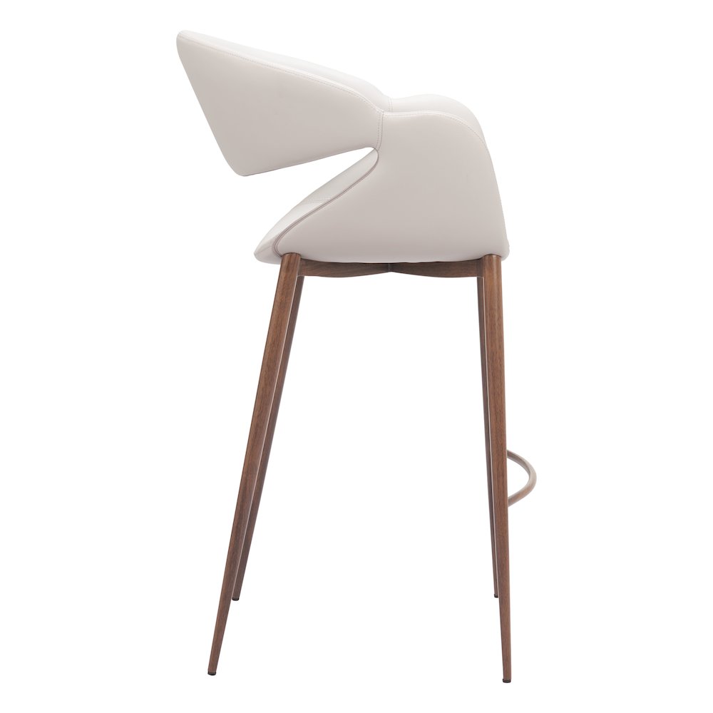 Limay Barstool Beige & Walnut. Picture 2