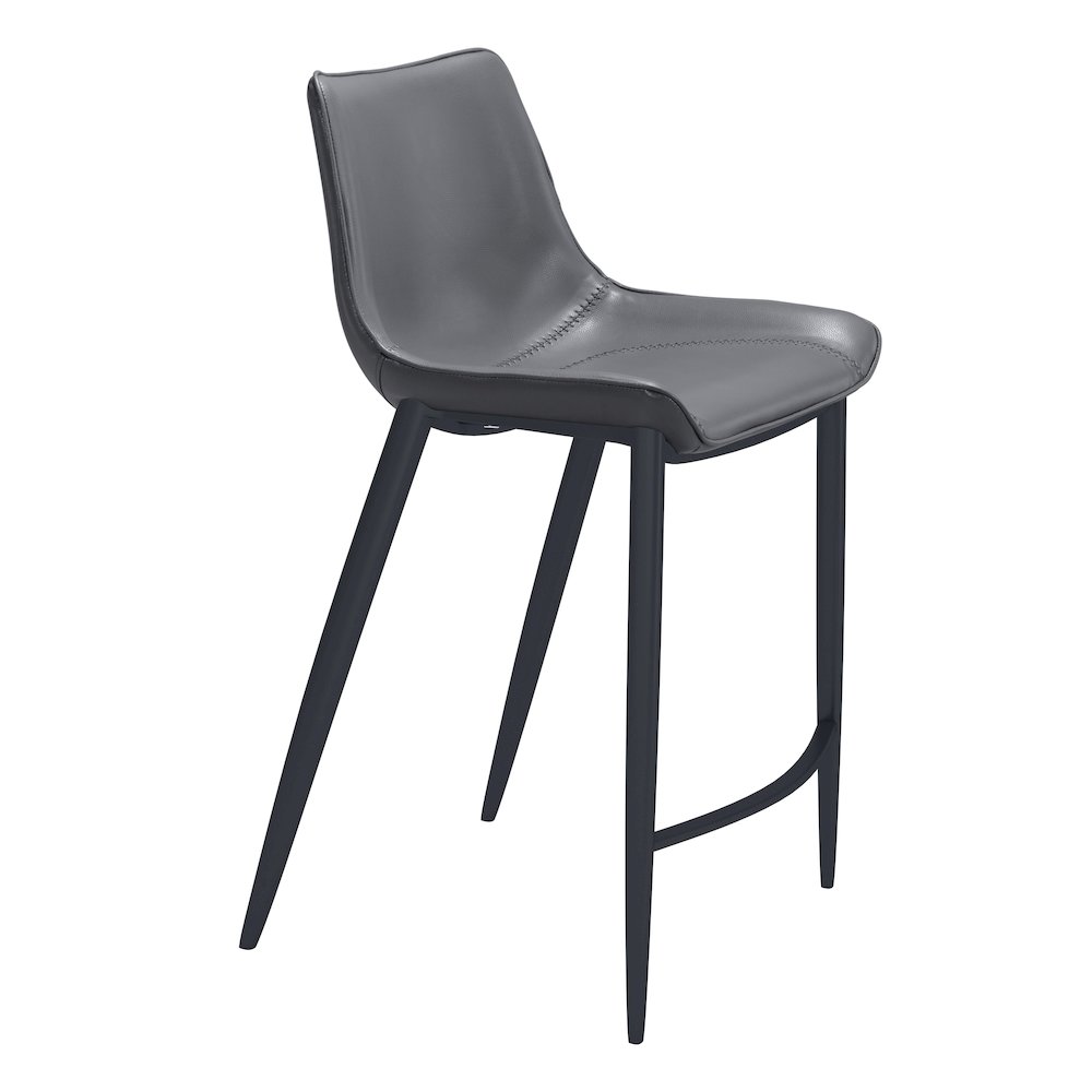 Magnus Counter Stool (Set of 2) Dark Gray & Black. Picture 1