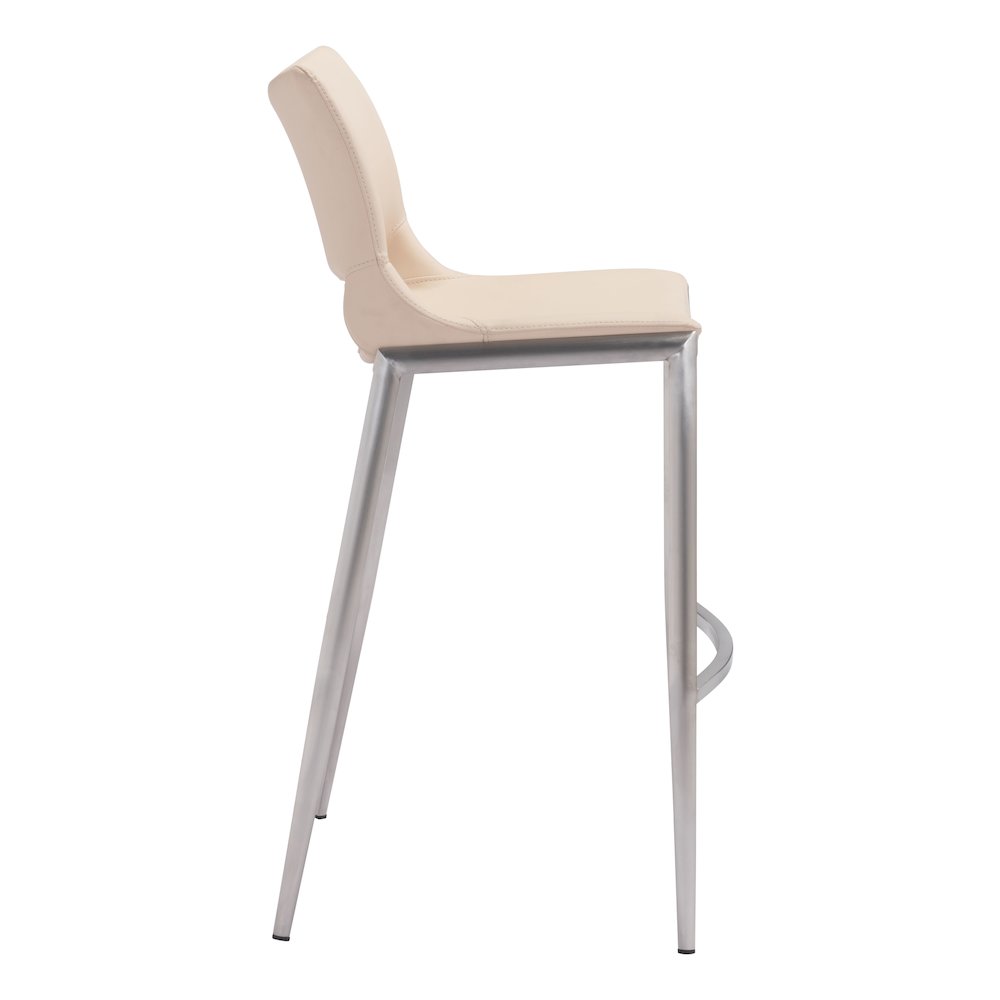 Ace Barstool (Set of 2) Light Pink & Silver. Picture 2