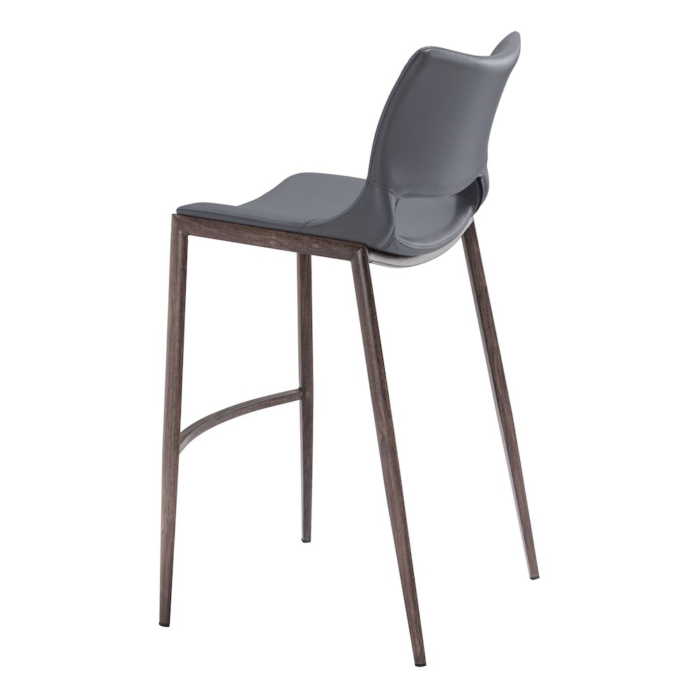 Ace Barstool (Set of 2) Dark Gray & Walnut. Picture 5
