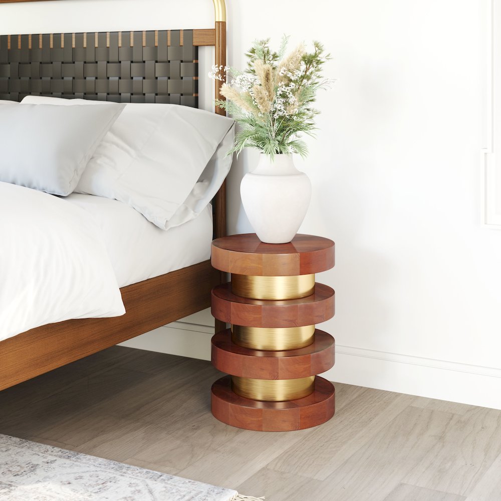 Marigot Side Table Walnut. Picture 8