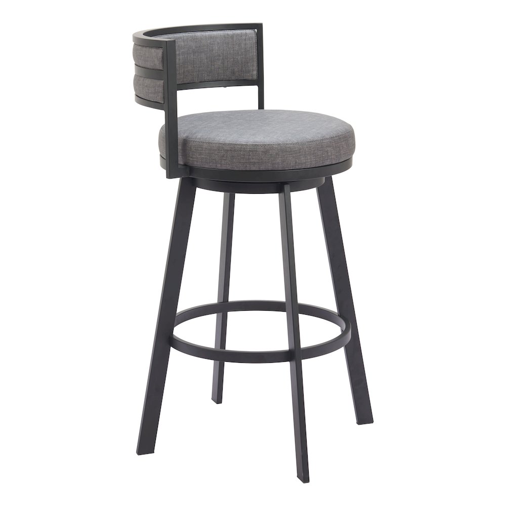 Gimsby Swivel Barstool Gray. Picture 1