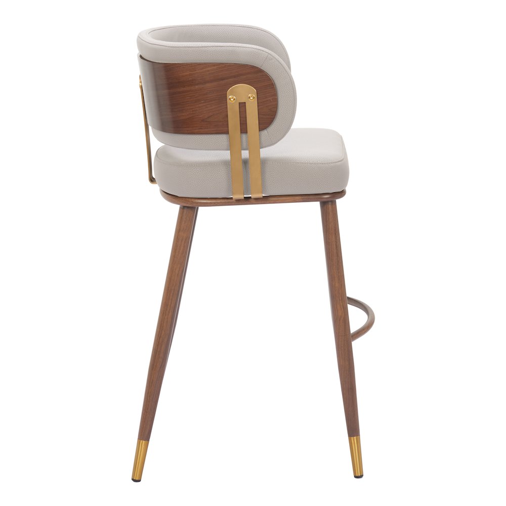 Brew Barstool Beige & Walnut. Picture 2