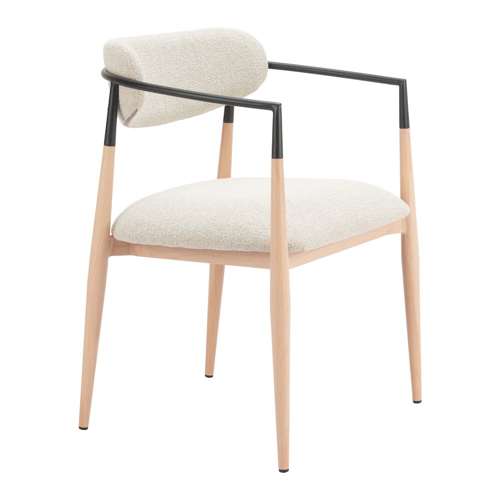 Equinox Dining Chair Oyster Gray & Natural. Picture 1