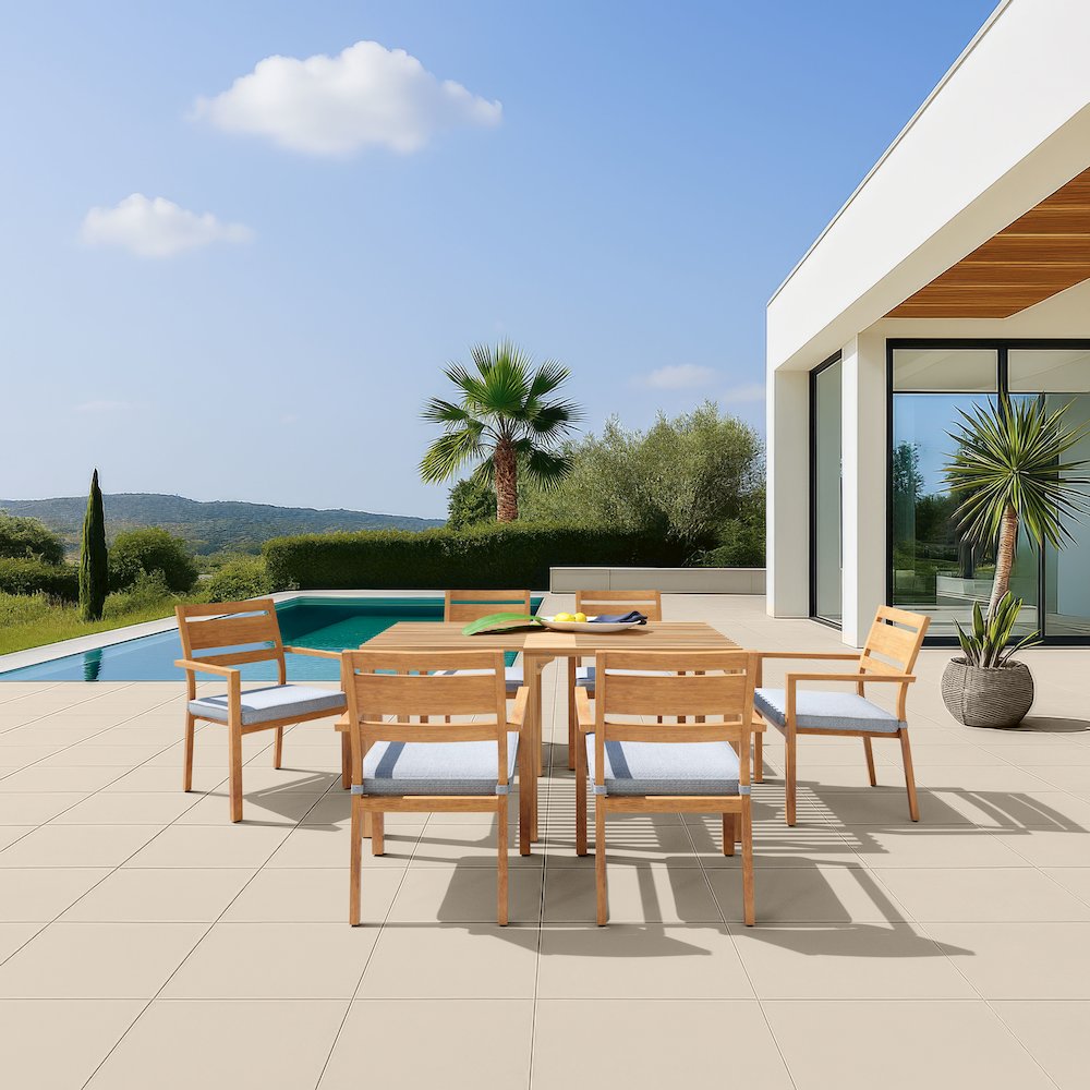 Riviera Extendable Dining Table Natural. Picture 11