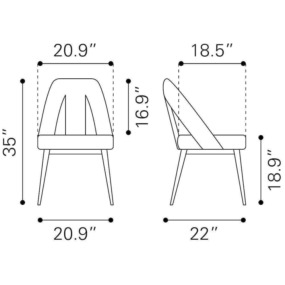 Artus Dining Chair Gray. Picture 12