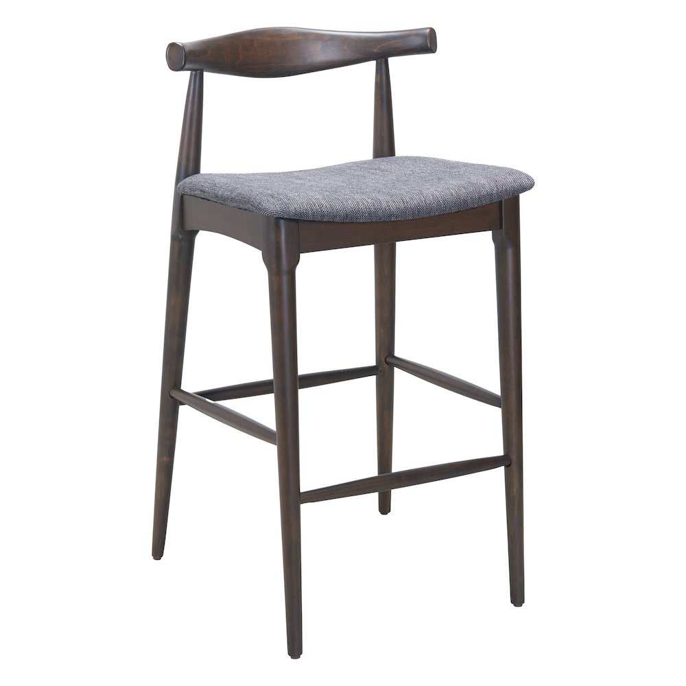 Tuzka Barstool (Set of 2) Gray & Espresso. Picture 8