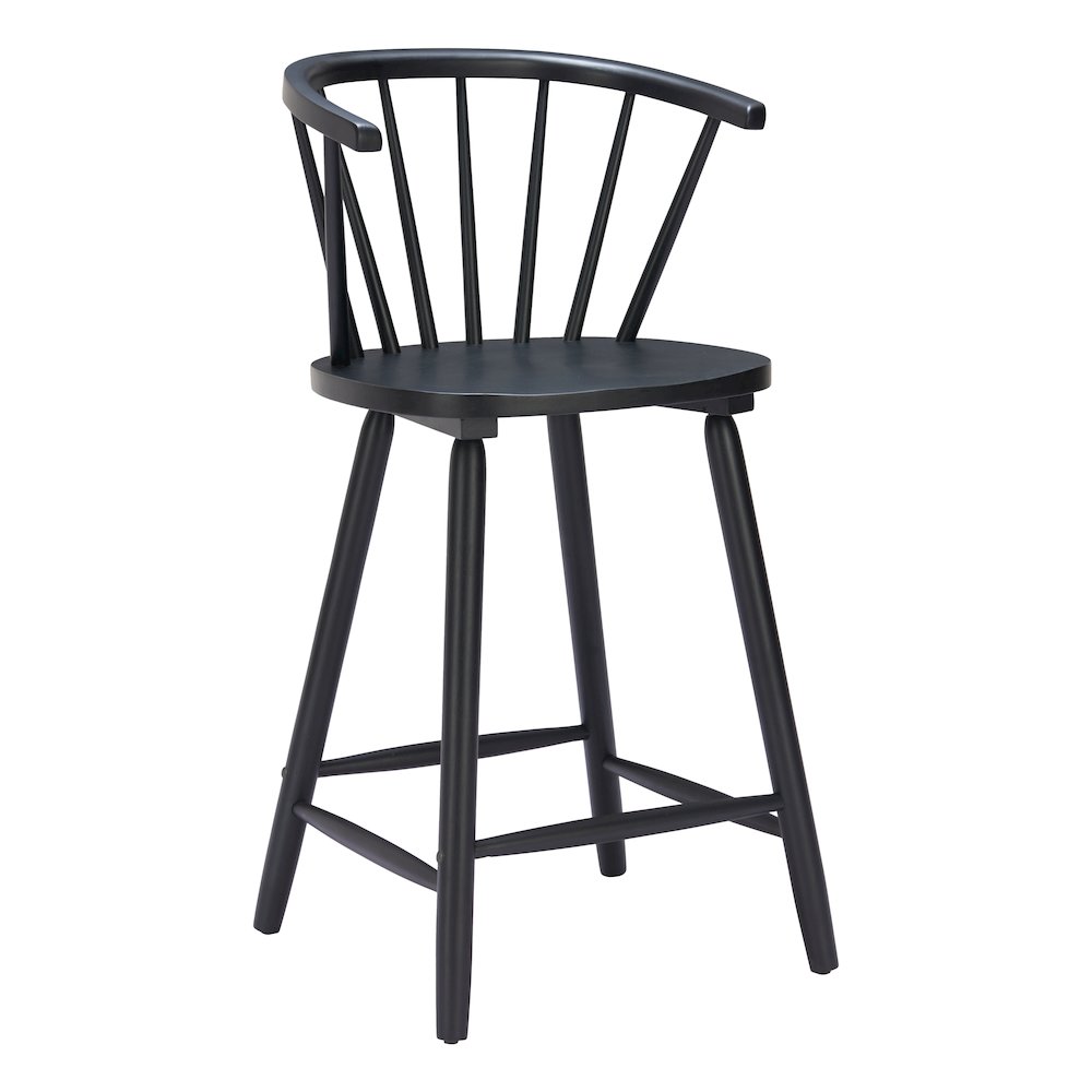 Stenger Counter Stool (Set of 2) Black. Picture 1