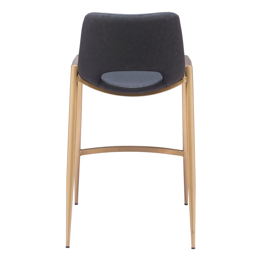 Desi Counter Stool (Set of 2) Black & Gold. Picture 4